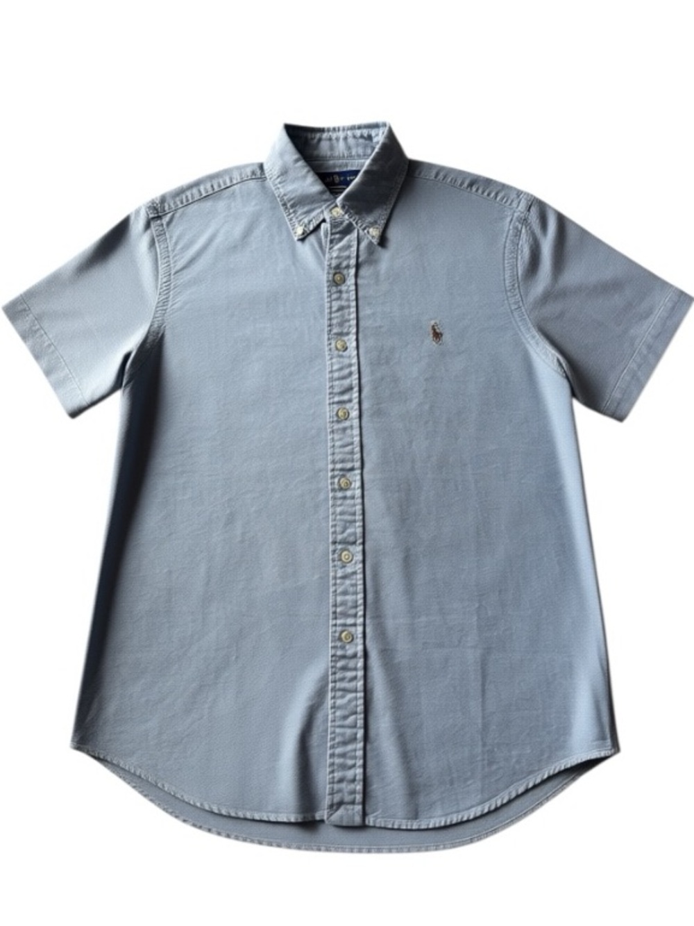 Ralph Lauren Short-Sleeve Button-Down Shirt in Light Blue
